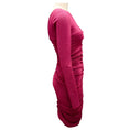 Load image into Gallery viewer, Prabal Gurung Fuchsia Metallic Ruched Cocktail Dress