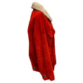 Load image into Gallery viewer, Punto Burnt Orange Lamb Shearling Jacket with Mink Fur Collar