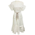 Load image into Gallery viewer, Peter Pilotto White Cold Shoulder Cotton Midi Dress