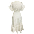 Load image into Gallery viewer, Peter Pilotto White Cold Shoulder Cotton Midi Dress