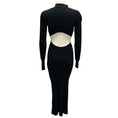 Load image into Gallery viewer, Dion Lee Black Cut Out Detail Long Sleeved Ribbed Knit Midi Dress