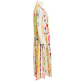 Load image into Gallery viewer, Rosie Assoulin Ivory Multi Watercolor Print Short Sleeved Midi Dress