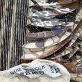 Load image into Gallery viewer, Hermes Brown / Ivory Multi Sous Le Cedre Print Plisse Pleated Silk Twill Scarf