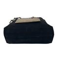 Load image into Gallery viewer, Henry Beguelin Black / Olive Isa Pocket Suede Tote Handbag