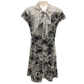 Load image into Gallery viewer, Proenza Schouler Black / White Tie-Neck Silk Mini Dress