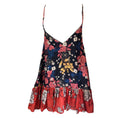 Load image into Gallery viewer, Biyan Black / Red Multi Floral Printed Silk Top