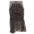 Load image into Gallery viewer, Sacai Grey Lace and Techno Asymmetric Zipper Midi Skirt
