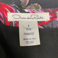 Load image into Gallery viewer, Oscar de la Renta Navy Blue Multi Floral Jacquard Flared Cocktail Dress