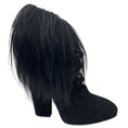 Load image into Gallery viewer, Bottega Veneta Black Suede Booties with Fur Trim