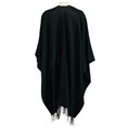Load image into Gallery viewer, Saint Laurent Black Fringed Silk and Cashmere Stole Poncho