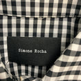 Load image into Gallery viewer, Simone Rocha Black / White Short Sleeved Gingham Check Cotton Top