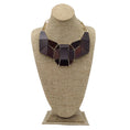 Load image into Gallery viewer, Gianfranco Ferre Vintage Brown / Gold Wood and Metal Geometric Necklace