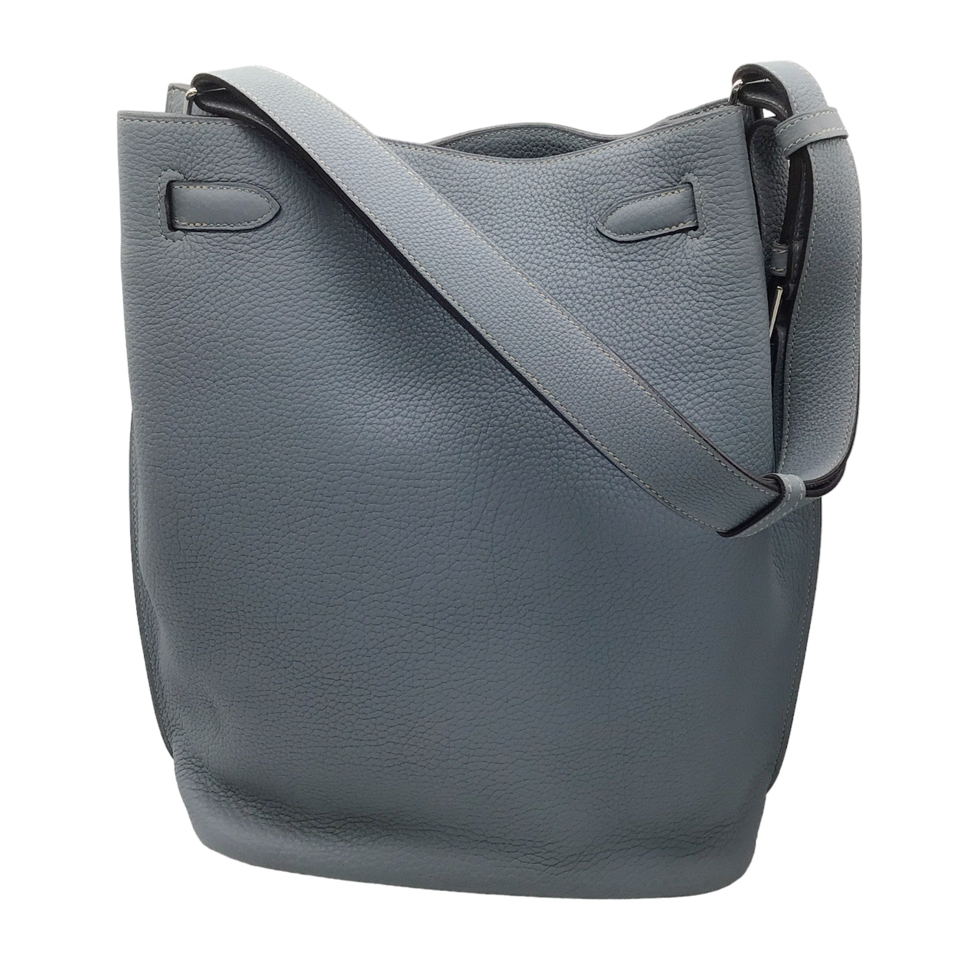 Hermes Light Blue 2013 Clemence Leather So Kelly 26 Handbag