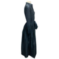Load image into Gallery viewer, Ann Mashburn Navy / Green Blackwatch Silk Shantung Classic Shirtwaist Maxi Dress
