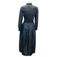 Load image into Gallery viewer, Ann Mashburn Navy / Green Blackwatch Silk Shantung Classic Shirtwaist Maxi Dress