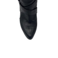 Load image into Gallery viewer, Fendi Black Grained Leather Heeled Tall Boots with Criss Cross Buckle