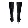 Load image into Gallery viewer, Fendi Black Grained Leather Heeled Tall Boots with Criss Cross Buckle