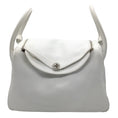 Load image into Gallery viewer, Hermes White 2007 Togo Leather Lindy Handbag