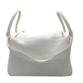 Load image into Gallery viewer, Hermes White 2007 Togo Leather Lindy Handbag