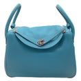 Load image into Gallery viewer, Hermes Turquoise 2007 Leather Lindy Handbag