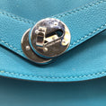 Load image into Gallery viewer, Hermes Turquoise 2007 Leather Lindy Handbag