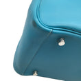 Load image into Gallery viewer, Hermes Turquoise 2007 Leather Lindy Handbag