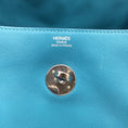 Load image into Gallery viewer, Hermes Turquoise 2007 Leather Lindy Handbag