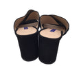 Load image into Gallery viewer, Stuart Weitzman Black Cross Strap Suede Sandals