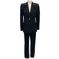 Load image into Gallery viewer, Versace Black Crystal Embellished Tuxedo Jacket and Pants Suit Set