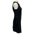 Load image into Gallery viewer, David Koma Black Ruffled Cold Shoulder Nylon Stretch Mini Cocktail Dress