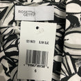 Load image into Gallery viewer, Rosetta Getty Black / White Graffiti Floral Print Cotton Poplin Cape Apron Shirt