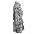 Load image into Gallery viewer, Rosetta Getty Black / White Graffiti Floral Print Cotton Poplin Cape Apron Shirt