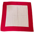 Load image into Gallery viewer, Burberry Red / Ivory Logo Print Square Silk Twill Scarf