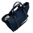 Load image into Gallery viewer, Chanel Navy Blue Canvas Medium Deauville Shopper Tote Handbag