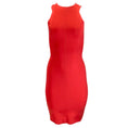 Load image into Gallery viewer, Veronica Beard Red Full Back Zip Sleeveless Fitted Knit Dress
