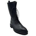 Load image into Gallery viewer, Khaite Black Conley Lace Up Leather Combat Boots