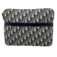 Load image into Gallery viewer, Christian Blue Dior Oblique Jacquard DiorTravel Travel Clutch Bag
