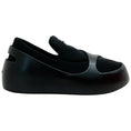 Load image into Gallery viewer, Ferragamo Black Neoprene / Rubber Lunar Slip On Loafers