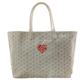 Load image into Gallery viewer, Goyard White Goyardine Saint Louis Tote with Heart
