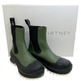 Load image into Gallery viewer, Stella McCartney Olive / Black Vegan Leather Trace Sport Boots