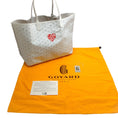Load image into Gallery viewer, Goyard White Goyardine Saint Louis PM Tote with Heart
