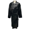 Load image into Gallery viewer, Stand Studio Black Lamb Leather and Suede Panelled Blossom Trenchcoat