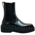 Load image into Gallery viewer, Valentino Black Leather Rockstud Beatle Boots
