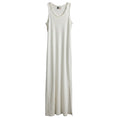 Load image into Gallery viewer, Lanvin Ivory Raw Silk Edge Sleeveless Cotton Maxi Dress