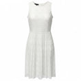Load image into Gallery viewer, Lafayette 148 New York White Grid Pattern Sleeveless Midi Dress