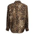Load image into Gallery viewer, Nili Lotan Brown / Black Leopard Print Silk Blouse