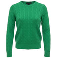 Load image into Gallery viewer, Ralph Lauren Black Label Green Slim Fit Cable Knit Cashmere Pullover Sweater
