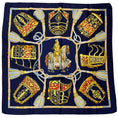 Load image into Gallery viewer, Hermes Navy Blue Multi Les Muserolles Print Square Silk Twill Scarf