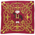 Load image into Gallery viewer, Hermes Red / Gold Multi Palefroi Square Silk Twill Scarf