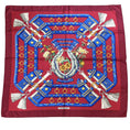 Load image into Gallery viewer, Hermes Red / Blue Multi Aux Champs Square Silk Twill Scarf